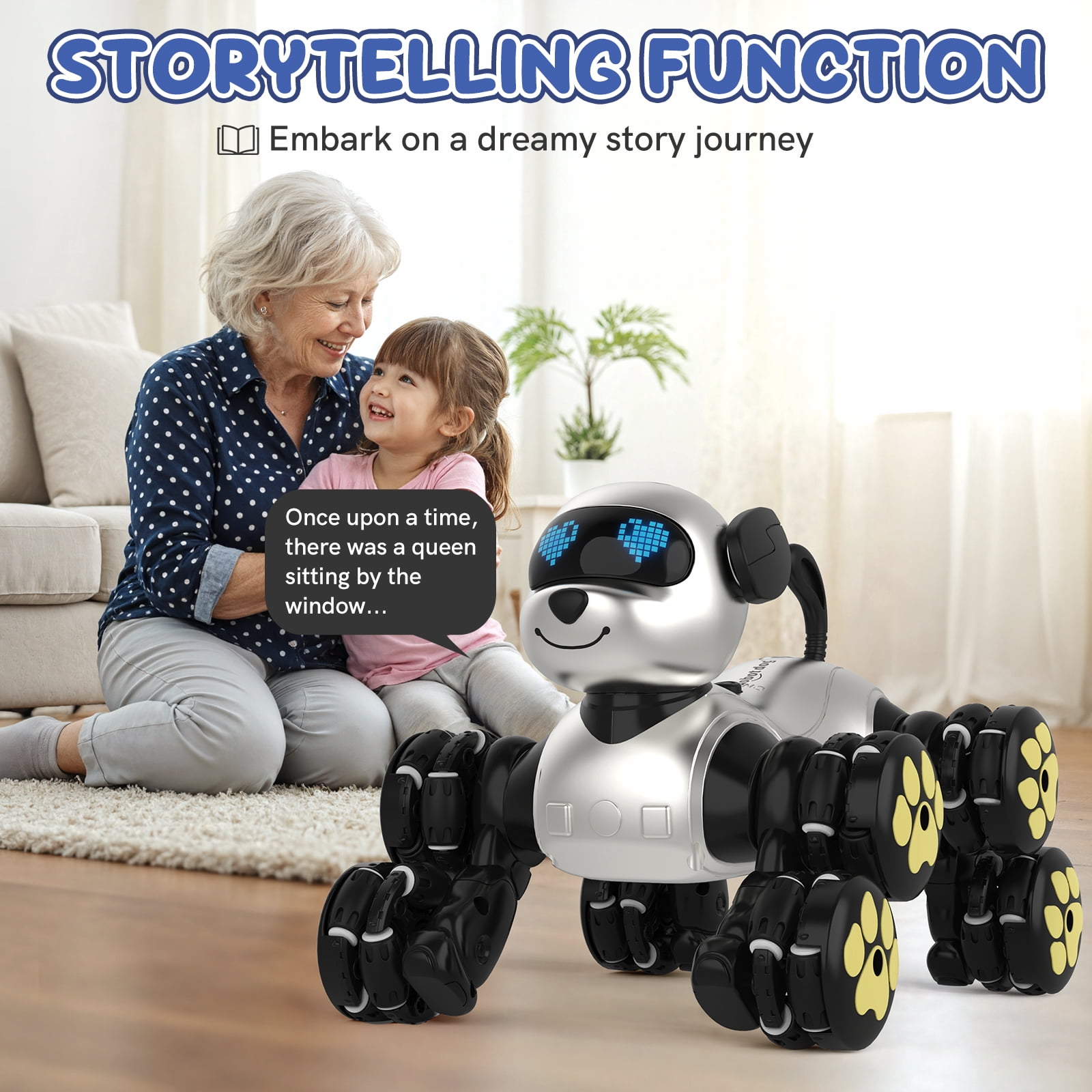Robot Dog Interactive Toys : Remote Control Electronic Kitty Pets - Robotic Can Dancing Touch Program or Kids Age 3-10 Christmas/Birthday Surprise Gifts (Blue)
