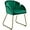 Green, variant on LILEYI Modern Velvet Armchair, Flower Shaped Makeup Chair Vanity Chair with Golden Metal Legs for Living Room/Makeup Room/Bedroom/Home Office/Kitchen, Black