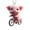 E, variant on Acrylic Cartoon Pig Hanging Decoration with Bead Chain Car Rearview Mirror Pig Ornament Keychain Backpack Animal Pendant Birthday Gift