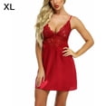 thumbnail image 1 of Vestido de ropa de dormir sexy para mujer Conjunto de ropa interior Lencería de encaje Ropa de dormir, Rojo, XL Inevent XX000108-15, 1 of 7