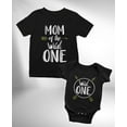thumbnail image 2 of Wild One Birthday Outfit Boy Girl 1st Birthday Mommy and Me Matching Outfits Set Mom Black Small / Baby Black 6M (3-6M), 2 of 6