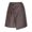 Coffee, variant on Women's Faux Leather Skirts with Shorts High Waisted Button Front Mini Skirt Skort