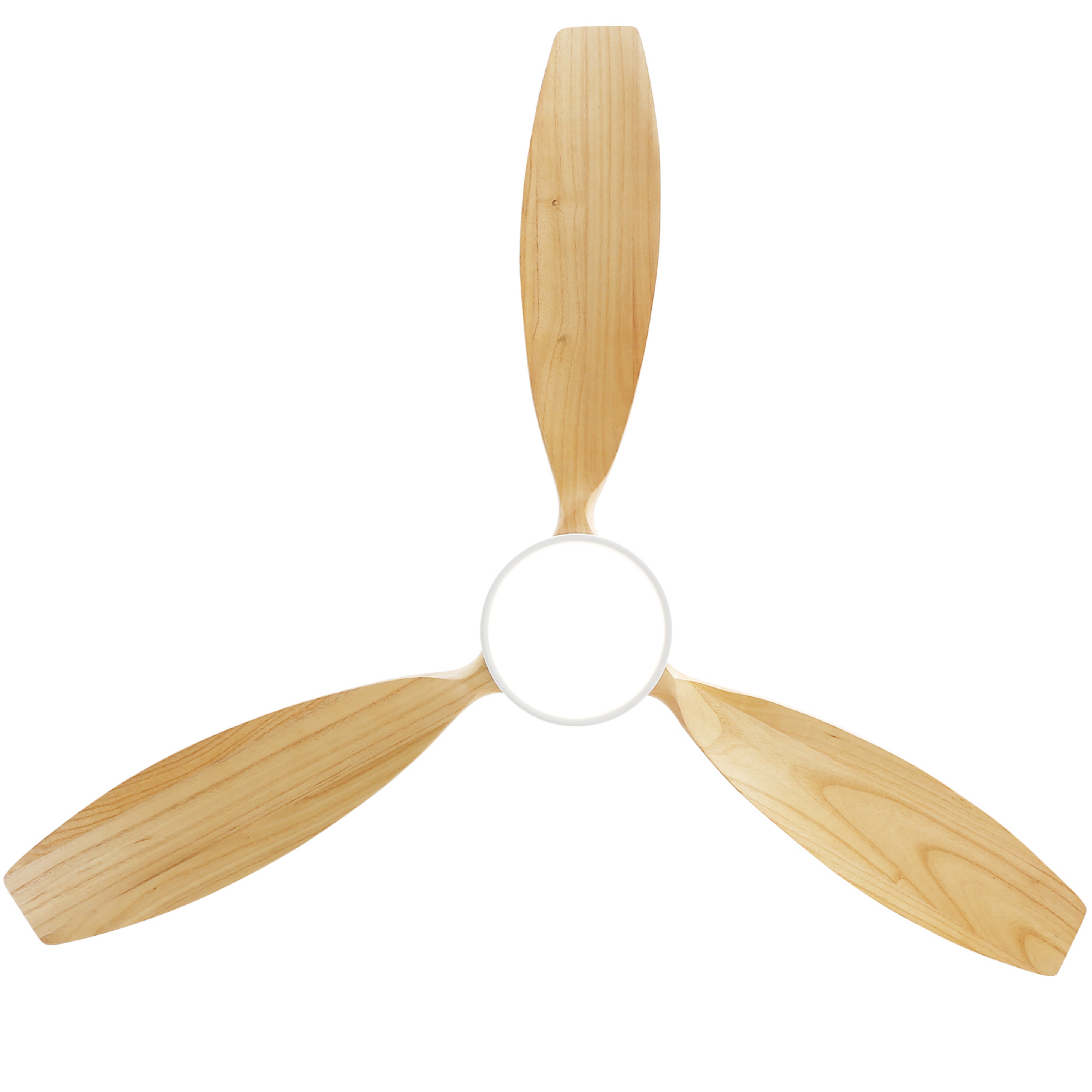 Sofucor 52" Modern White Ceiling Fan with LED Light and Remote Control