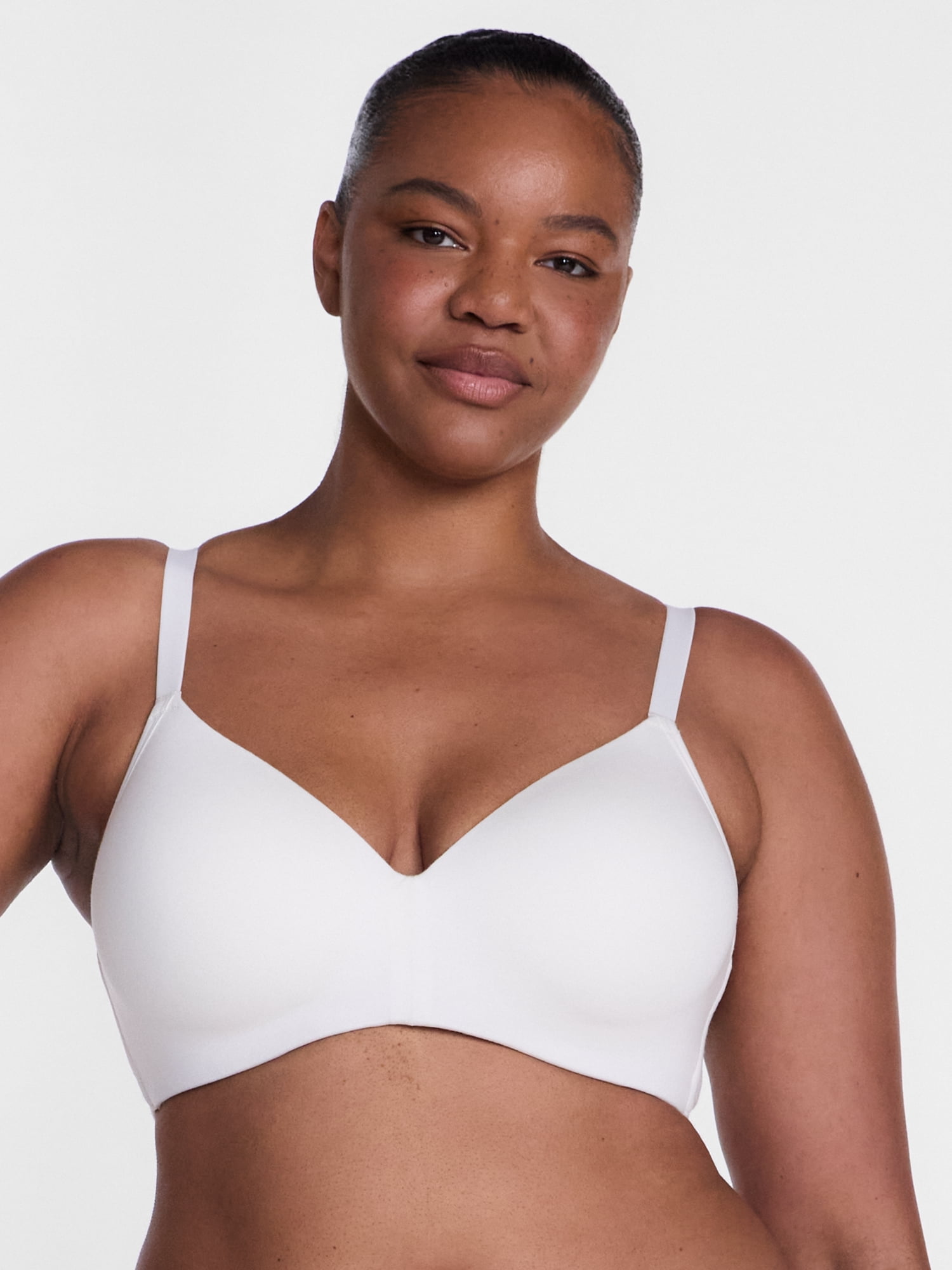 Joyspun Women's Lightly Lined Cotton Blend Comfort Wireless Bra, Sizes XS-XXXL