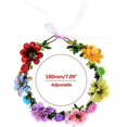 thumbnail image 3 of Diadema de flores moradas, rosa, flores hechas a mano, guirnalda Floral, banda para el cabello, corona, Tiara, decoración, tocado ajustable, accesorios para el cabello, 3 of 5