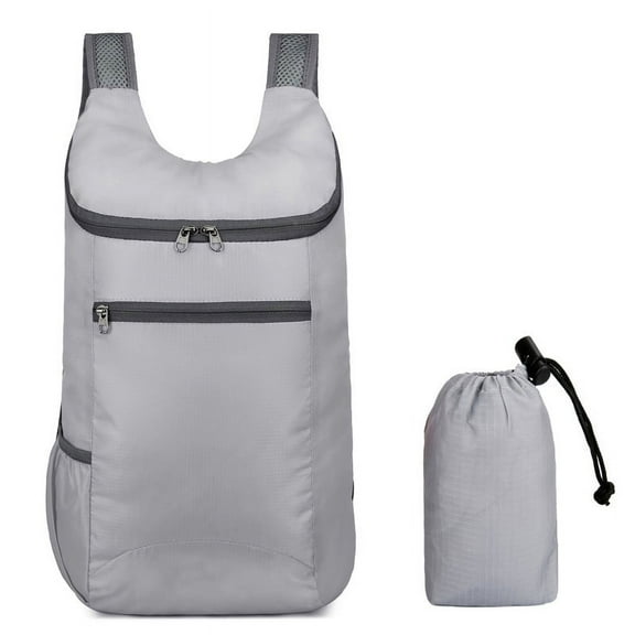 Camping Backpack Lightweight and Water-resistant Outdoor Backpack for Hiking and Travel Straps Large Capacity for Essentials for Cycling Running and Climbing（light gray）