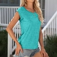 thumbnail image 6 of Ahdbta Women's Cap Sleeve Tank Tops V-Neck T Shirts Loose Fit Basic Summer Casual Tee Tops, 6 of 8