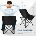 thumbnail image 3 of Raindrops Chaise Pliante d'Extérieur Noire avec Soutien Solide et Design Pliable Portable, 3 of 7