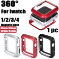 thumbnail image 1 of Funda para iwatch IWatch Series 4/3/2/1 Estuche magnético de metal (plateado 42 mm), 1 of 11