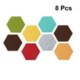 thumbnail image 4 of LOLIPPYY 8-Piece Colorful Hexagon Felt Wall Stickers Set, Multifunctional Message Board for Home and Office Wall Decoration, Random Colors, 4 of 7