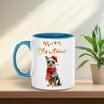 thumbnail image 2 of Merry Christmas Australian Cattle Dog Enjoys Woofmas Winter Xmas Holiday 11oz Accent Two-tone Mug Heeler Lover Gifts Coffee Tea Cup - 02022, 2 of 5