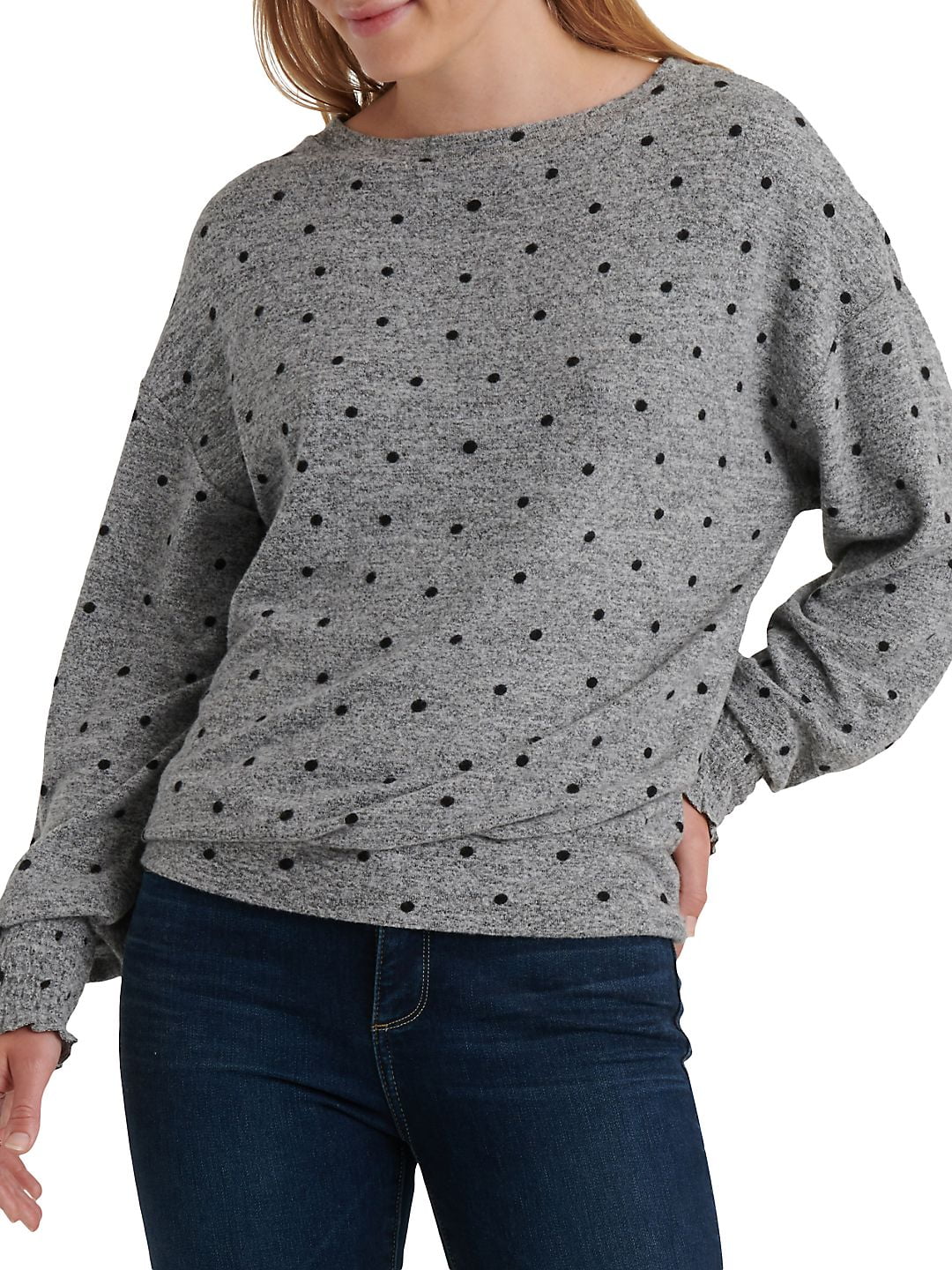 Long Sleeve Jewel Neck Sweater XL 