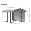 thumbnail image 4 of Arrow 10 x 20 x 9 ft Eggshell Carport With 1 Side Wall Kit, 4 of 17