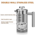 thumbnail image 4 of Prensa francesa WORBIC de acero inoxidable de 1 L con doble pared, 4 of 7
