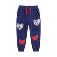 thumbnail image 2 of Odeerbi 2-8 Years Toddler Boys Cotton Sweatpants Love Print Workout Athletic Sports Jogger Pants Cute Elastic Waist Joggers, 2 of 6