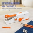 thumbnail image 2 of Handheld Sewing Machine CS101,Sewing Machine for Beginners,Portable Electric Mini Samll Hand Held Kit for Adults and Kids Ages 8-12 Included Mannual and Accessories,Quick Stitching,White and Orange, 2 of 8