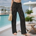 thumbnail image 2 of Jamsmile Women Pants Swimsuits Cover Up Pants Sexy Hollow Out Crochet High Waist Mesh Beach Bikinis Pants Bathing Suits, 2 of 4