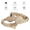 thumbnail image 4 of Collares para Perro, arneses y Correas Hechos de Piel Vegano con Soporte para Dispositivo de Seguimiento de Perros, Collar Ajustable para Perro (S (Cuello: 12x15), Beige), 4 of 9