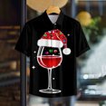 thumbnail image 4 of Unisex Christmas Printed Festive Patterns Short Sleeve Collared Button-Down Shirt for Holiday Gatherings and Daily Wear, 4 of 9