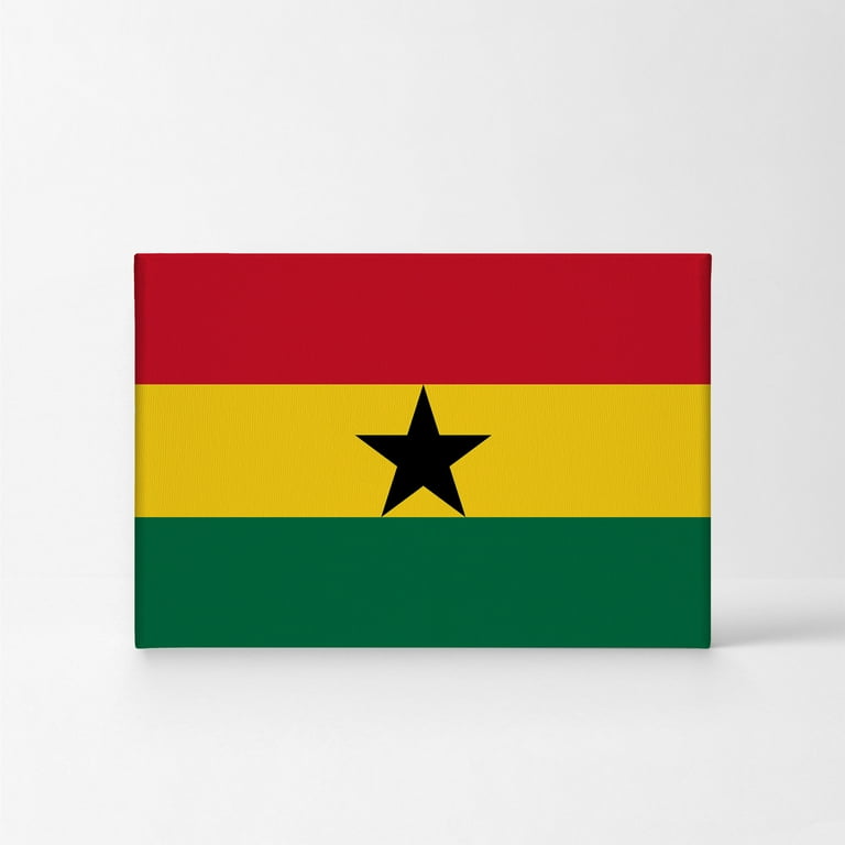 Smile Art Design Ghana Flag Canvas Wall Art Print Country Flags Office  Living Room Dorm Bedroom Kitchen Man Cave Sports Club Bar Decor Modern Home  Decor Ready to Hang Made in USA 