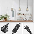 thumbnail image 2 of 9.84FT Plug in Hanging Light Fixture with Switch, Industrial Pendant Lamp Light Cord with Twisted Hemp Rope DIY Light Fixture for Farmhose Home Lighting Decors（Black）, 2 of 7