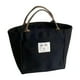 thumbnail image 2 of Bolso de lona para mujer, bolso de moda, ligero, con asa superior, bolsa de comestibles, bolsa de lona para el trabajo, viajes, escuela, uso diario Negro, 2 of 9