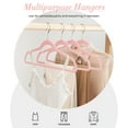 thumbnail image 2 of cozymood Barbie Pink 60 Pack Non-Slip Velvet Hangers, Heavy-Duty Clothes Hangers , Space-Saving with 360° Rotation, 2 of 8