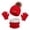 Red, variant on Glisme Hat Gloves Scarf Set Children'S Hats Scarves Gloves 3 Piece Autumn And Winter Warm Hats For Fashionable Accessory White
