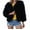 Black, variant on Puntoco Women Plus Size Clearance,Womens Solid Warm Faux Coat Jacket Winter Turn Down Collar Outerwear White 8(L)