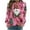 Hot Pink-Christmas Shirts, variant on Jsaierl Merry Christmas Sweatshirts Womens Plus Size Xmas Print Sweatshirt Trendy Pullover Sweater Tops Crewneck Tunic Long Sleeve Shirts Christmas Gifts