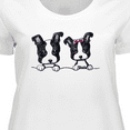 thumbnail image 4 of Inktastic Boston Terriers (dark Apparel) Women's Plus Size T-Shirt, 4 of 5