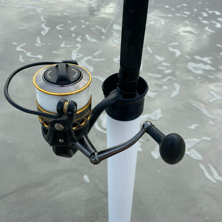 Sand Flea Surf Fishing Rod Holder Beach Sand Spike with Microfiber Bait  Towel and Adjustable Surf Rod Pin. 2, 3 or 4 Foot Lengths. Made from Impact