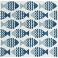 thumbnail image 2 of Unique Loom Outdoor Coastal Collection Area Rug - Pesci (7' 10" Square Navy Blue/Ivory), 2 of 6