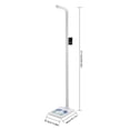 thumbnail image 3 of Professional Medical Scale Height Weight Scale Electronic Height and Body Weight Scale Max 220kg for Health Care with Voice Announcer and LED Display Support 23.6-76.8in Height, 3 of 15