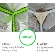 CoolGrows 96 x 48 x 80 PEVA Plant Growing Tent Heavy-Duty Zippers Easy-View Window