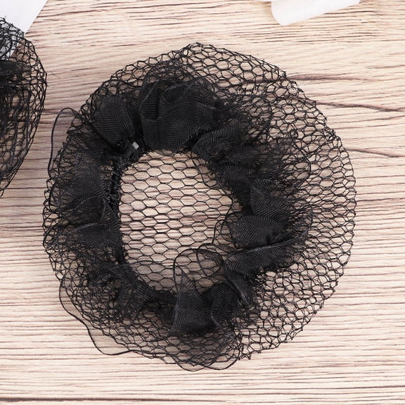 ibasenice 5-Pack Black Elastic Hair Nets for , Office, Dance, and Everyday Hair Styling Needs