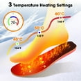 thumbnail image 3 of 2025 Upgraded Smart Heated Insoles, 3000mAh Battery & APP Control, 3-Temperature Adjustable Rechargeable Foot Warmers for Men & Women, IPX7 Waterproof,, 3 of 9