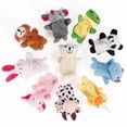 thumbnail image 2 of 10pcs/set Plush Toys Happy Family Fun Cartoon Animal Finger Puppet Hand Children Toy Gift Figure, 2 of 4
