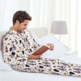 thumbnail image 6 of Cauagu Halloween Gnome Print Men's Long-Sleeve Pajama Set,Soft Button-Front 2Pjs for Men Long Sleeve Men’s Sleepwear-XX-Large, 6 of 7