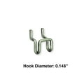 thumbnail image 2 of Azar Displays 700020 1.125"W x 0.5"D x 0.75"H Metal U-Hook: 0.148" Diameter, 20-Pack, 2 of 2
