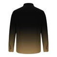 thumbnail image 5 of GuangCheng George Men Shirts Gradient Dip Dye Long Sleeve Button Up Blouses Casual Slim Fit Chest Pockets Stylish Denim Western Top,Khaki,L, 5 of 5