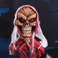 thumbnail image 3 of Horror Halloween Skull Decorations Sound Activated Hanger Scary Voice Control Hanging Ghosts Props Party Outdoor Garden, 3 of 7