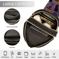 thumbnail image 3 of FORMRS Womens Crossbody Sling Bag Travel Daypack Shoulder Chest Backpack, Purple Halloween Black Cat, 3 of 7
