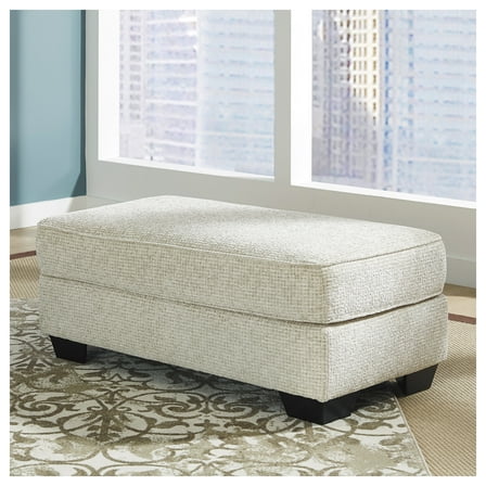 Signature Design by Ashley Monaghan Ottoman, Sandstone Chenille Upholstered Living Room Footrest