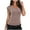 Khaki, variant on AherBiu Summer Tops for Women Cap Sleeve Slim Fitted Stretchy Comfy Basic V Neck Top Tees Tshirts
