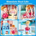 thumbnail image 2 of Dollhouse for Girls with Light - 12 Rooms Big Doll House, DIY House with 285PCS Playhouse Accessories, Gift for Girl Ages 3+, 2 of 7