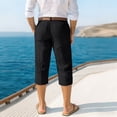 thumbnail image 4 of LWavelet Men's Slim Fit Casual Capri Pants with Belt Loops & Side Pockets for Business Casual Daily Wear Black L, 4 of 4