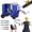 Blue, variant on Chainsaw Sharpener Tool, Adjustable Sharpening Kit with 5 Grinding Rods, Portable Metal Sharpener Fit for 8-22 Inch Chains & Electric Saws