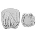 thumbnail image 1 of Inteprter Paquete de 2 fundas para sillas de oficina de tipo dividido, resistentes al desgaste, desmontables, lavables, para decoración del hogar, funda Decoración del hogar Plata Inteprter HA011226-08, 1 of 5