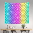 thumbnail image 3 of Daiia Rainbow Scales2 Pattern Tapestry 60x51 Inches Wall Hanging Tapestry Artistic Wall Hanging Bedroom Wall Decor Living Room Tapestry Dorm Room Decor, 3 of 9